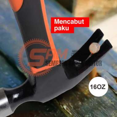 Xander Palu Kambing Fiber Gagang Karet Anti Slip Baja Berkualitas 16 OZ