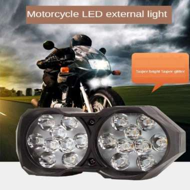 Lampu Tembak Motor Spotlight LED Foglamp ATV IP65 Cool White 18LED 9W U9 Lampu Paling Terang Buat El