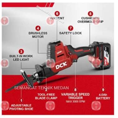 KDJF22DM CORDLESS GERGAJI POTONG RECIPROCATING SABER SAW 4AH SET DCK