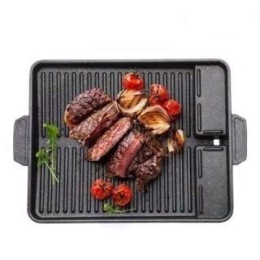 KOREAN GRILL PAN BBQ Alat bakar bakaran - panggangan Anti Lengket