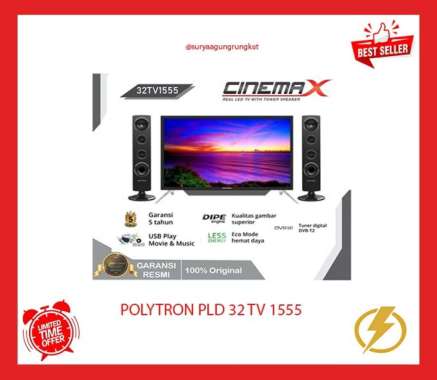 DIGITAL LED TV POLYTRON 32 INCH SPEAKER TOWER - PLD 32 TV 1555