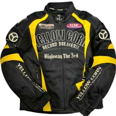 Jaket Motor - Yellow Corn YM 4111 Black Yellow Original M