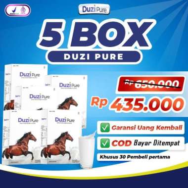 Duzi Pure Susu Kuda Asli Bubuk Herbal Lombok Paket 5 Box