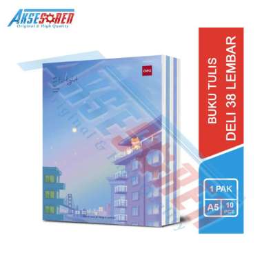 Aksesoren Buku Tulis Sekolah Deli [38 Lembar/10 Buku/A5] / Peralatan Alat Tulis Sekolah / Buku Haria