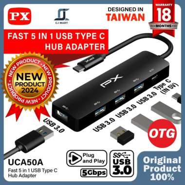 Type C to USB 3.0 Hub Adaptor OTG Macbook Laptop 5 in 1 UCA50A