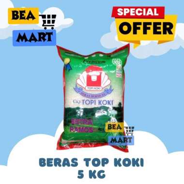 Beras Topi Koki 5kg | Beras Pulen Setara Ramos 5 kg
