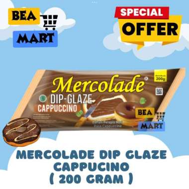 Mercolade Dip Glaze Cappucino 200 gr | Topping Donat Cair Selai Manis DipGlaze Capucino Kemasan Pouc