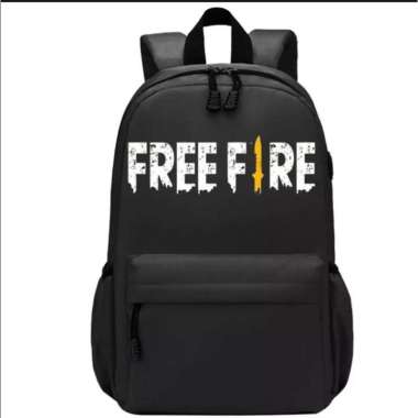 Tas ransel sekolah anak freefire gratis topi dan tas selempang Ransel ff TAS FF HITAM