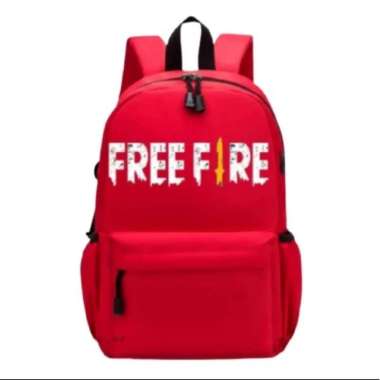 Tas ransel sekolah anak freefire gratis topi dan tas selempang Ransel ff TAS FF MERAH
