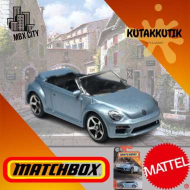 Matchbox Mobil VW Beetle Volkswagen The Beetle Convertible Biru Muda MBX City