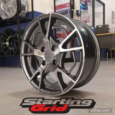 Velg HSR R15 Untuk Mobil City, Cayla, Brio, Jazz, Corolla, Ayla - Pelek Ring 15 Eximius Grey