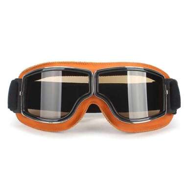 Herorrider Kacamata Motor Goggles Classic Vintage Harley UV Protection - Cokelat Cokelat