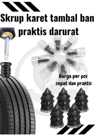 Skrup Karet Tambal Tubeles Ban sepeda listrik motor listrik Kecil