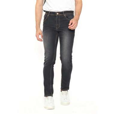 2nd RED Jeans Celana Panjang Pria Katun Denim Slim-fit Thumbs Up Melar Taking Hitam 132302 Stretch 3