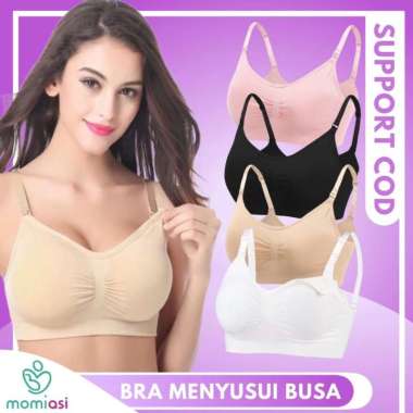 Bra BH Menyusui Busa Jumbo Ibu Busui Nursing Bra Premium by Momiasi XL BRA BS - BEGIE