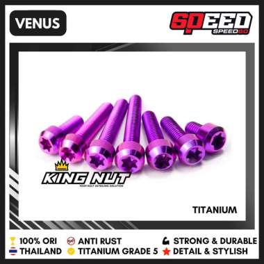 Baut Dudukan Handle Stang Satria FU Baut Titanium Probolt Grade 5 Thailand King Nut Venus