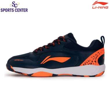 New Sepatu Badminton Lining Ultra Power AYTT045 Navy / Orange 44