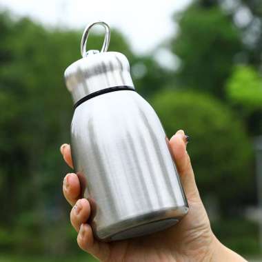 Botol Minum SKY Tumbler Stainless Vacuum Tahan Panas Dingin Lama Termos Air 280ml Silver