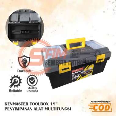 ToolBox Kenmaster 18" Inch Besar Kotak Simpan Perkakas Alat Tukang Mekanik