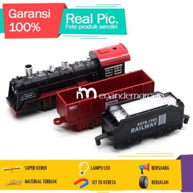 Mainan Anak Kereta Keretaan Api Listrik LRT Train Set Isi 13 Berjalan LED Suara