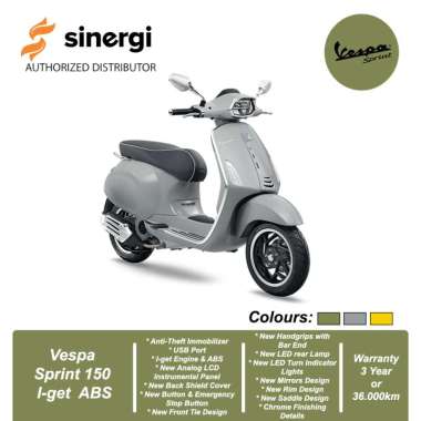 Vespa Sprint 150 I-get ABS [OFF THE ROAD] Sepeda Motor Grey Materia