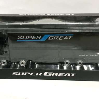 Miniatur Diecast Truck Mitsubishi Fuso Super Great skala 1:43 - Putih Hitam