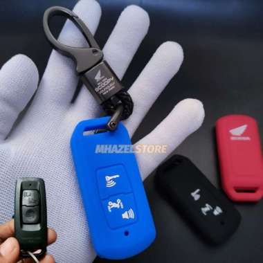 Gantungan kunci motor honda all new scoopy 2023 model anyam ganci+cvr biru
