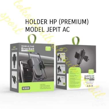 HOLDER HP TEMPAT HP MOBIL JEPIT AC K808 UNIVERSAL MOBIL Terbaik