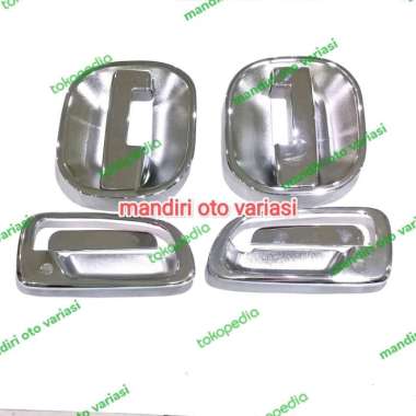 Paket outer cover handle pintu mobil Nissan Evalia lis chrome pintu Terbaik