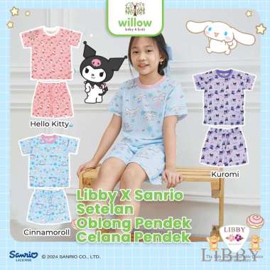 Setelan Anak - Libby X Sanrio Setelan Oblong Pendek Celana Pendek 10 tahun