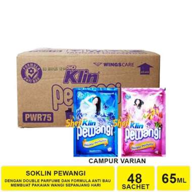 1 DUS ISI 48 SACHET SOKLIN PEWANGI 65 ML CAMPUR 1 DUS