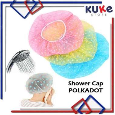 KUKE Shower Cap POLKADOT / Topi Mandi / WaterProof