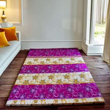 Kasur Busa ROYAL FOAM Lipat Tebal Motif Elegan Premium/karpet import LP 200x120x2cm