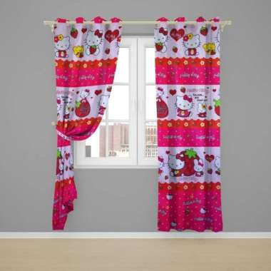 Gorden Jendela Gorden Anak anak karakter Tinggi 225cm Free Tali&hook LP L200XT225CM HELLO KITTY