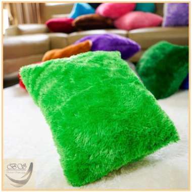 Sarung Bantal Bulu Kursi/Sofa Size 40 x 40cm Elastis Glossy LP 30x30cm Hijau Daun