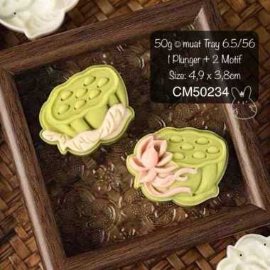 Cetakan Teratai| Lotus | Mooncake 50gr CM50234|CM50235| Cookies Mold 2 Motif LOTUS 2 MOTIF
