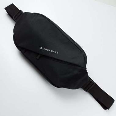 [BISA ] Tas Selempang Pria SOULGATE GOLD Original Waistbag Slingbag - Hitam Hitam