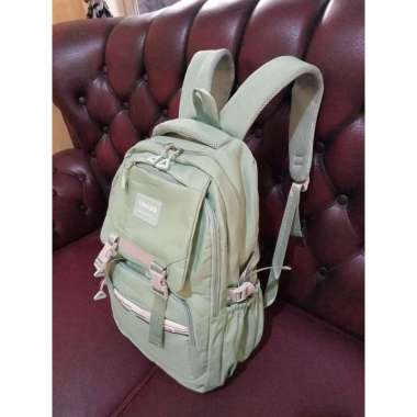 Tas Sekolah Anak Perempuan | Ransel Wanita Premium Backpack Besar Ijo sage List