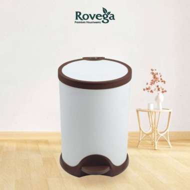 Rovega Tempat Sampah Pedal Injak Tong Sampah Plastik Tertutup Lily Dustbin Soft Close DB-FBR 11 Lite