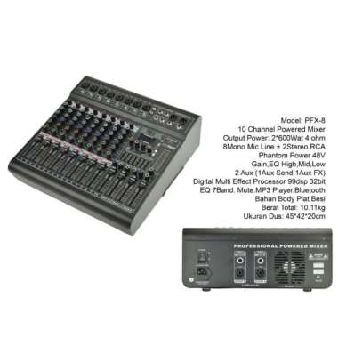 Power Mixer 8 Channel dBvoice PFX 8 Power Mixer Karaoke