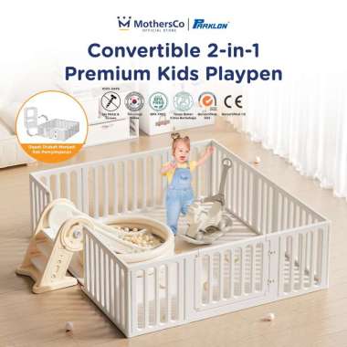 Parklon 2-in-1 Premium Baby Playpen | Pagar Mainan Bayi Dapat Diubah Menjadi Rak Penyimpanan | Pagar