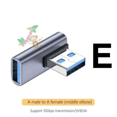 Adapter USB Elbow Type-C Type-A 3.0 3.1 Siku 90 Degree Converter L E