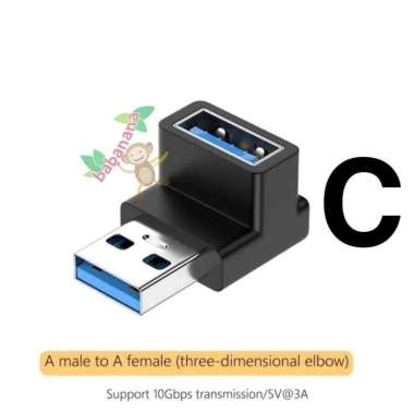 Adapter USB Elbow Type-C Type-A 3.0 3.1 Siku 90 Degree Converter L C