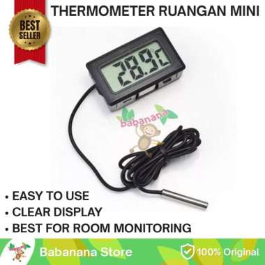 TERMOMETER DIGITAL MINI THERMOMETER WITH PROBE SUHU RUANGAN BADAN AC