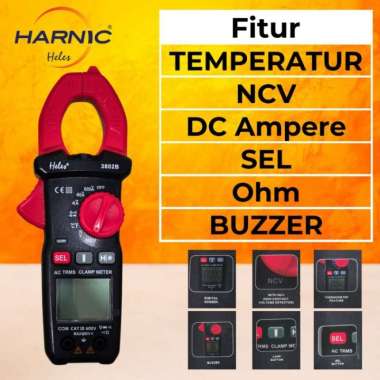 Tang Ampere Digital - Digital Clamp Multimeter AC/DC Heles 3802 B
