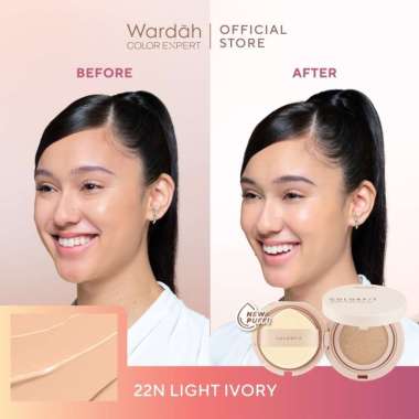 Wardah Colorfit Perfect Glow Cushion 22N Light Ivory