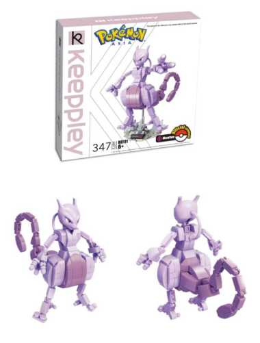 Keeppley Figure Pokemon Mewtwo 347 Piece Bricks Mainan Figur Pokemon