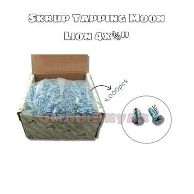 Skrup Sekrup Taping Tapping 4 x 3/8" inch 4000pcs MOON LION