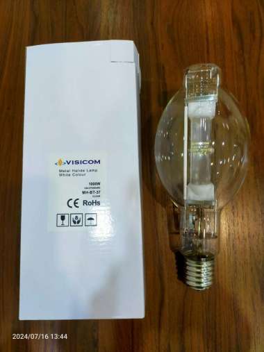 Lampu Metal Halide Bt37 1000W Clear Glass E40 5000K Visicom