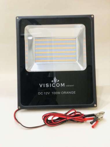 Lampu Sorot Led Flood Light Dc 12V 100 Watt Orange Hemat Visicom